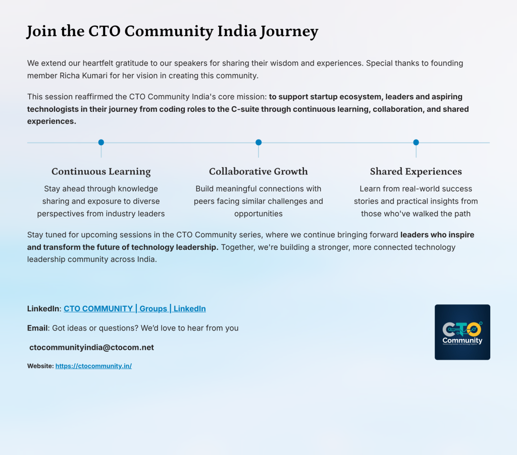11 join the cto community india journey