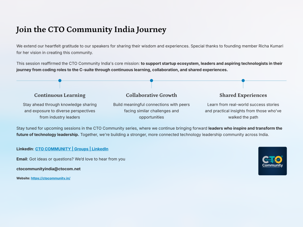 10 join the cto community india journey