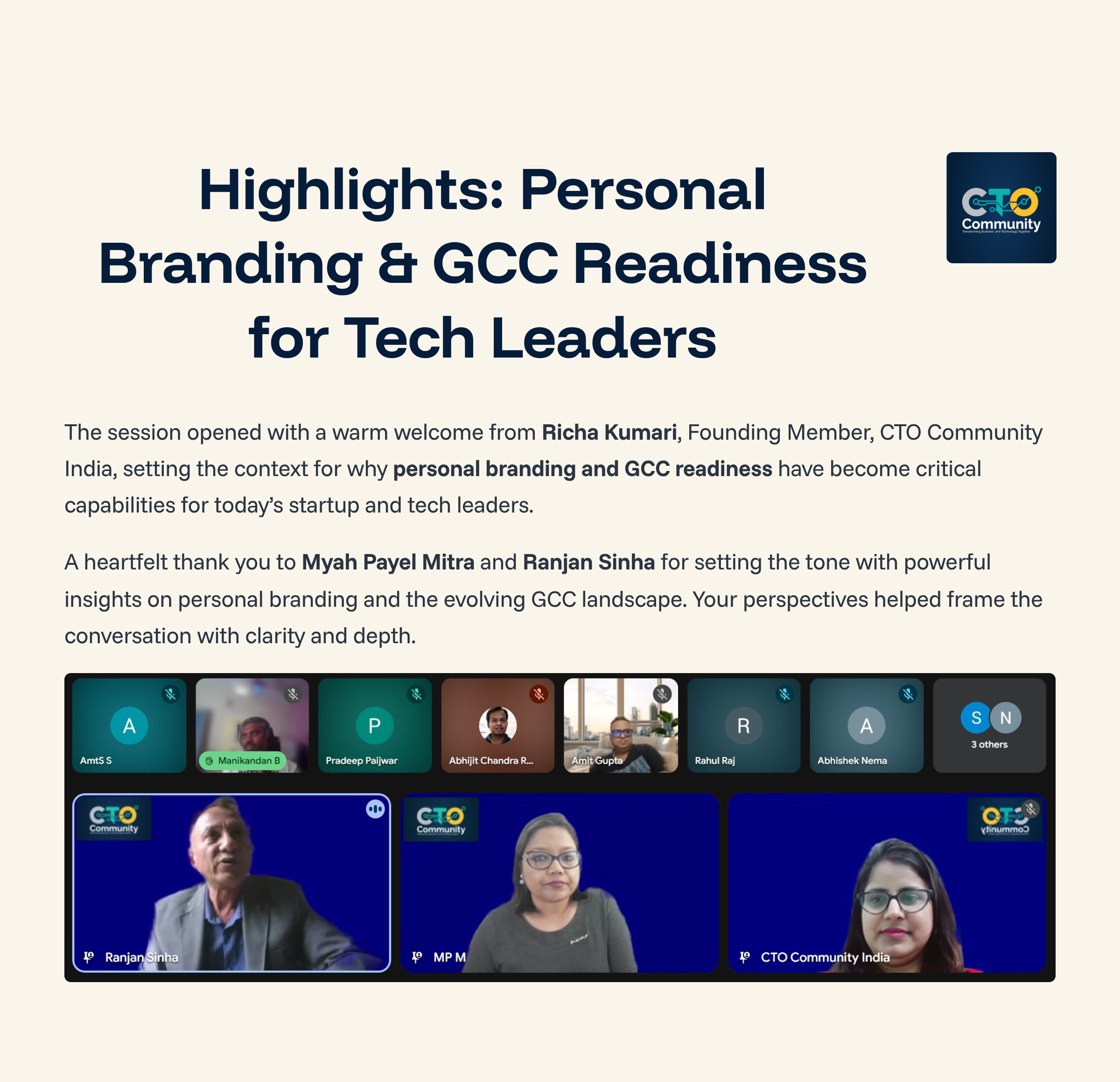 1 highlights personal branding and gcc readiness for tech leaders