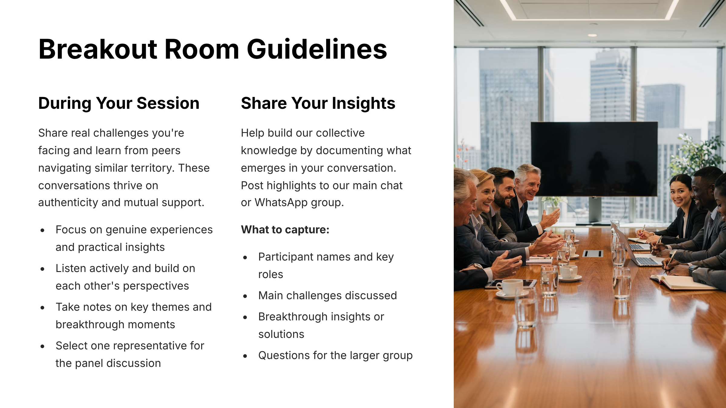 4 breakout room guidelines