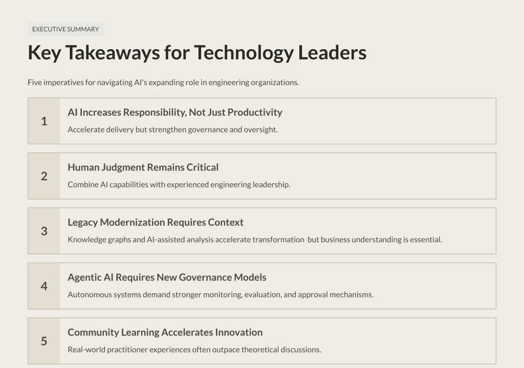 key takeaways for technology leaders